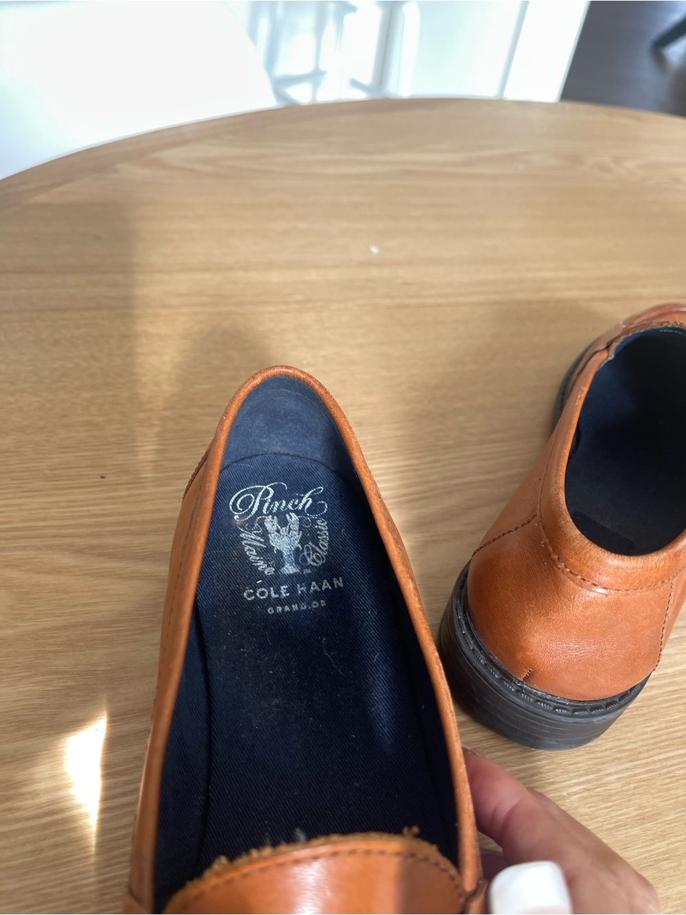 Cole Haan Pinch Maine Classic Penny Loafers British Tan Leather Women’s 7B EUC - Picture 6 of 7